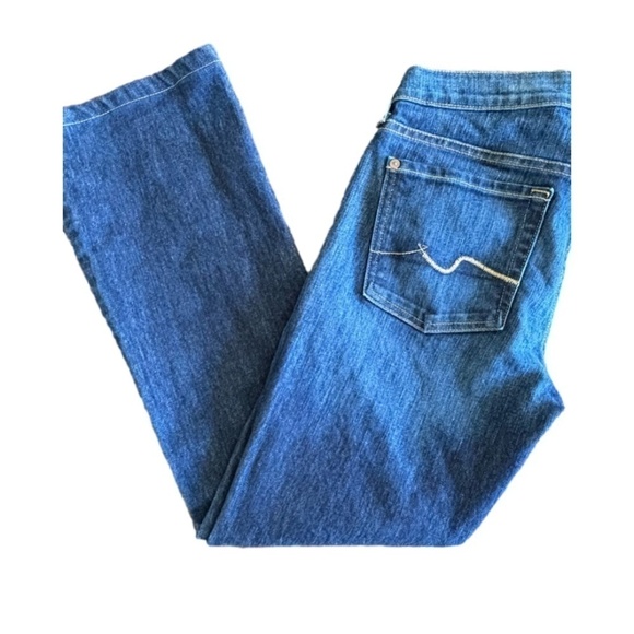7 for all mankind bootcut jeans size 28 (altered length) medium wash made in USA - Picture 1 of 14